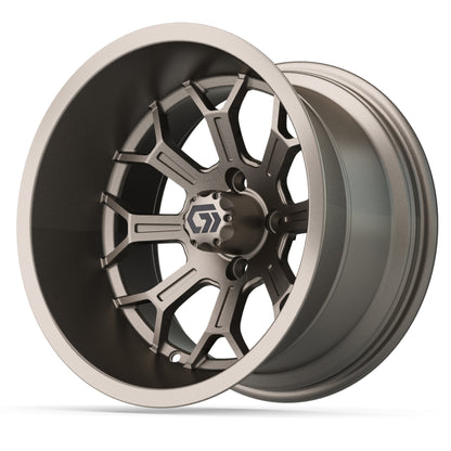 Assault Ultra-Wide 15 inch GTW golf cart wheel - Matte Bronze