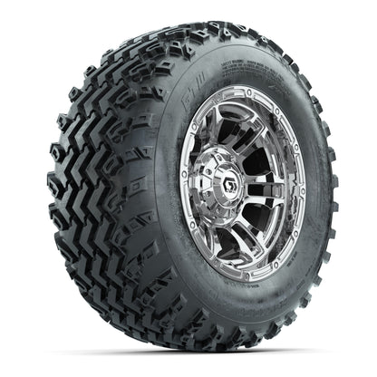 GTW® Shogun Chrome 12 in Wheels with 23X10.00-12 Rogue All-Terrain Tires – Full Set