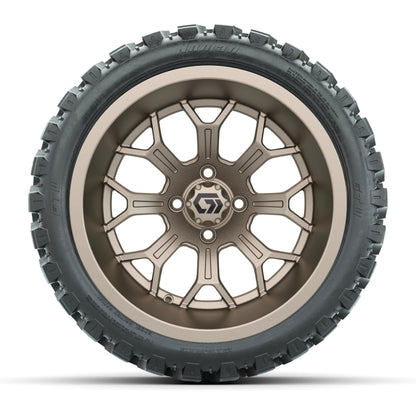 GTW Assault Matte Bronze 15 in Wheels with 23X10-R15 Nomad Steel Belted Radial All-Terrain Tires – Full Set