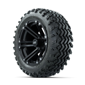 GTW Specter Matte Black 14 in Wheels with 23x10.00-14 Rogue  - 3/4 view
