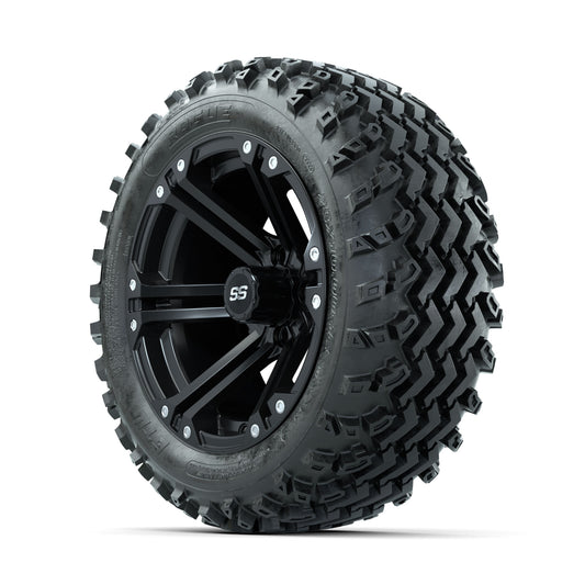 GTW Specter Matte Black 14 in Wheels with 23x10.00-14 Rogue  - 3/4 view