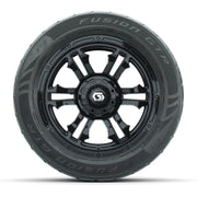 GTW® Shogun Gloss Black 14 in Wheels with 255/45-R14 Fusion  - front view