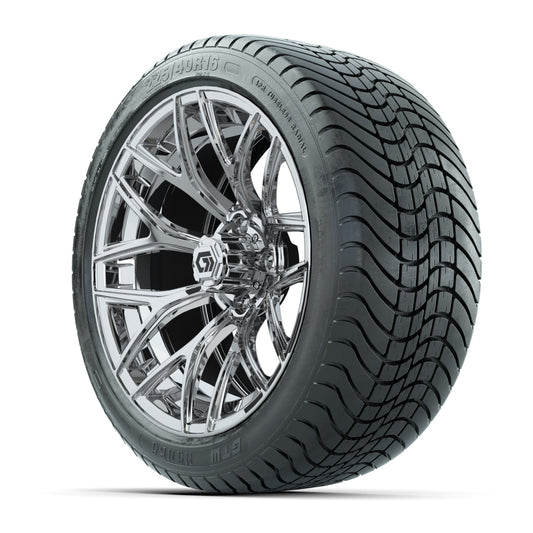 GTW Monaco Chrome 16 in Wheels with 225/40-R16 Mamba Street Tires – Full Set