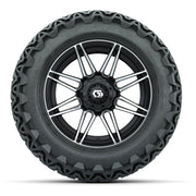 GTW® Stealth Gloss Black/Machined 14 in Wheels with 23x10-14 - front view