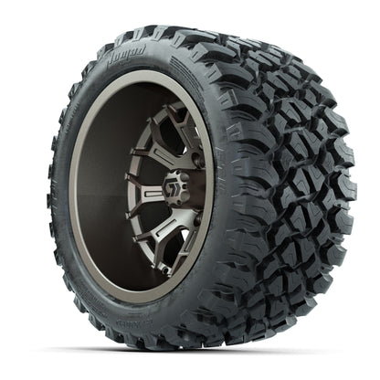 GTW Assault Matte Bronze 14 in Wheels with 23X10-R14 Nomad Steel Belt Radial All-Terrain Tires – Full Set