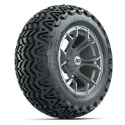 GTW Spyder Silver Brush 14 in Wheels with 23X10-14 Predator All-Terrain Tires – Full Set