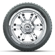 GTW Shogun Chrome 14 in Wheels with 225/30-14 Mamba Street T - front view