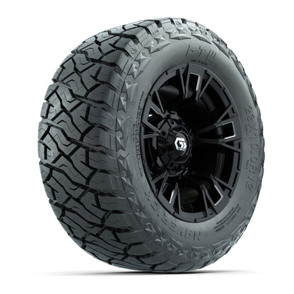 GTW Vandal Matte Black/Machined 12 in Wheels with 23x10.00-R12 Maverick All-Terrain Tires – Full Set