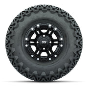 Set of 4 GTW Specter Matte Black Wheels with Predator A-T Tires - 10 Inch