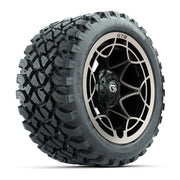 GTW® Nexus Black with Bronze Face 14 in Wheels with 23X10-R14 Nomad Steel Belt Radial All-Terrain Tires – Full Set