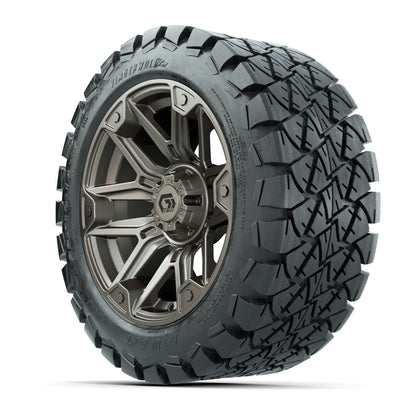 GTW® Graffiti Satin Bronze 14 in Wheels with 22x10-14 Timber - 3/4 view