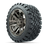 GTW® Graffiti Satin Bronze 14 in Wheels with 22x10-14 Timber - 3/4 view
