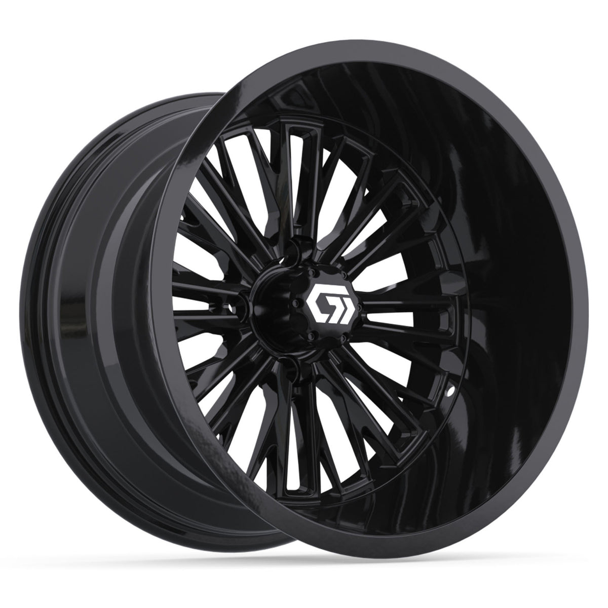 Viper Ultra-Wide 15 inch GTW golf cart wheel - Glossy Black