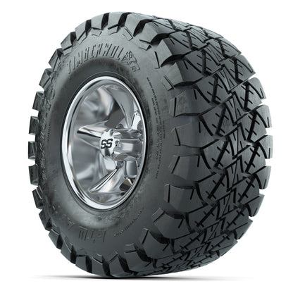 GTW Godfather Chrome 10 in Wheels with 22x10-10 Timberwolf All-Terrain Tires – Full Set