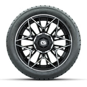 Set of (4) 14 in GTW® Stellar Machined & Black Wheels wi - front view