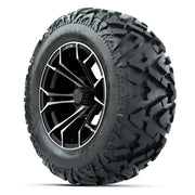 GTW Spyder Matte Black/Bronze 14 in Wheels with 25x10-14 Bar - 3/4 view