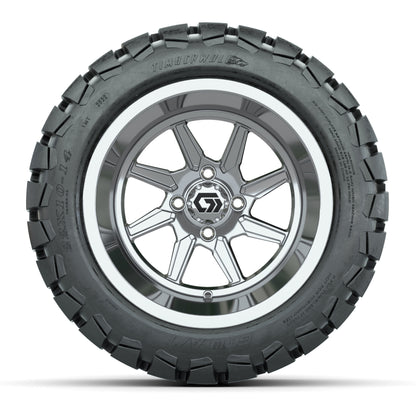 GTW Reaper Chrome 14 in Wheels with 22X10-14 Timberwolf All-Terrain Tires – Full Set