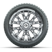 Set of (4) 14 in GTW® Stellar Chrome Wheels with 225/30-14 M - front view
