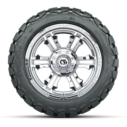 GTW® Shogun Chrome 14 in Wheels with 22x10-14 Timberwolf All - front view