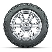 GTW® Shogun Chrome 14 in Wheels with 22x10-14 Timberwolf All - front view