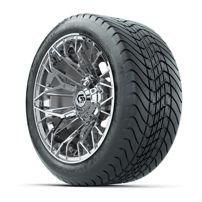 Set of (4) 14 in GTW® Stellar Chrome Wheels with 225/30-14 M - 3/4 view