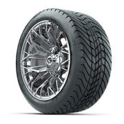 Set of (4) 14 in GTW® Stellar Chrome Wheels with 225/30-14 M - 3/4 view