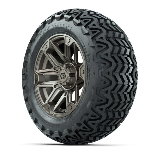 GTW® Graffiti Satin Bronze 14 in Wheels with 23x10-14 Predat - 3/4 view