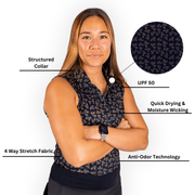 Dark Floral Women's (Sleeveless) Polos