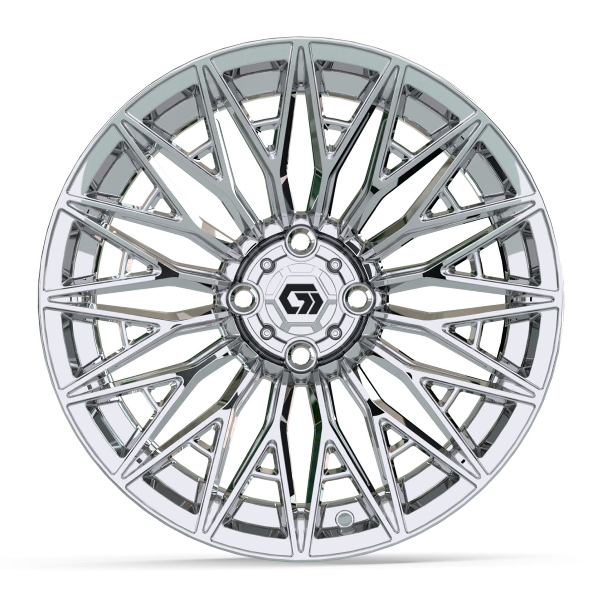 Blur 16 inch GTW golf cart wheel - Chrome