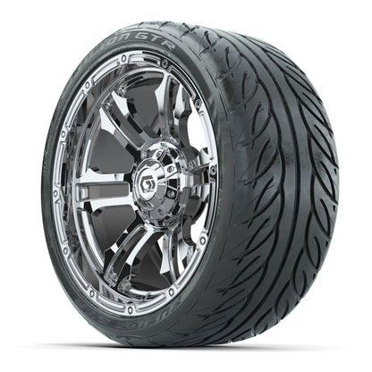 GTW® Shogun Chrome 15 in Wheels with 215/40-R15 Fusion GTR S - 3/4 view