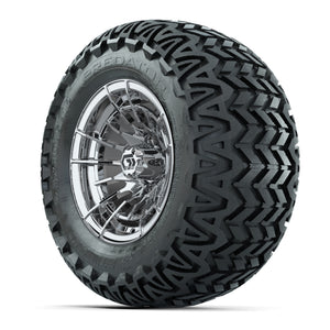 GTW® Boost Chrome 12 in Wheels with 23X10.5-12 Predator All-Terrain Tires – Full Set