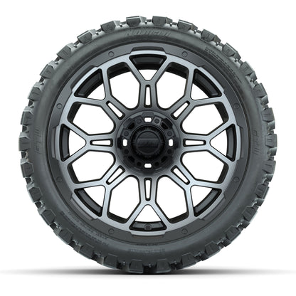 Set of (4) 15″ GTW Bravo Matte Gray Wheels with 23x10-R15 Nomad All-Terrain Tires
