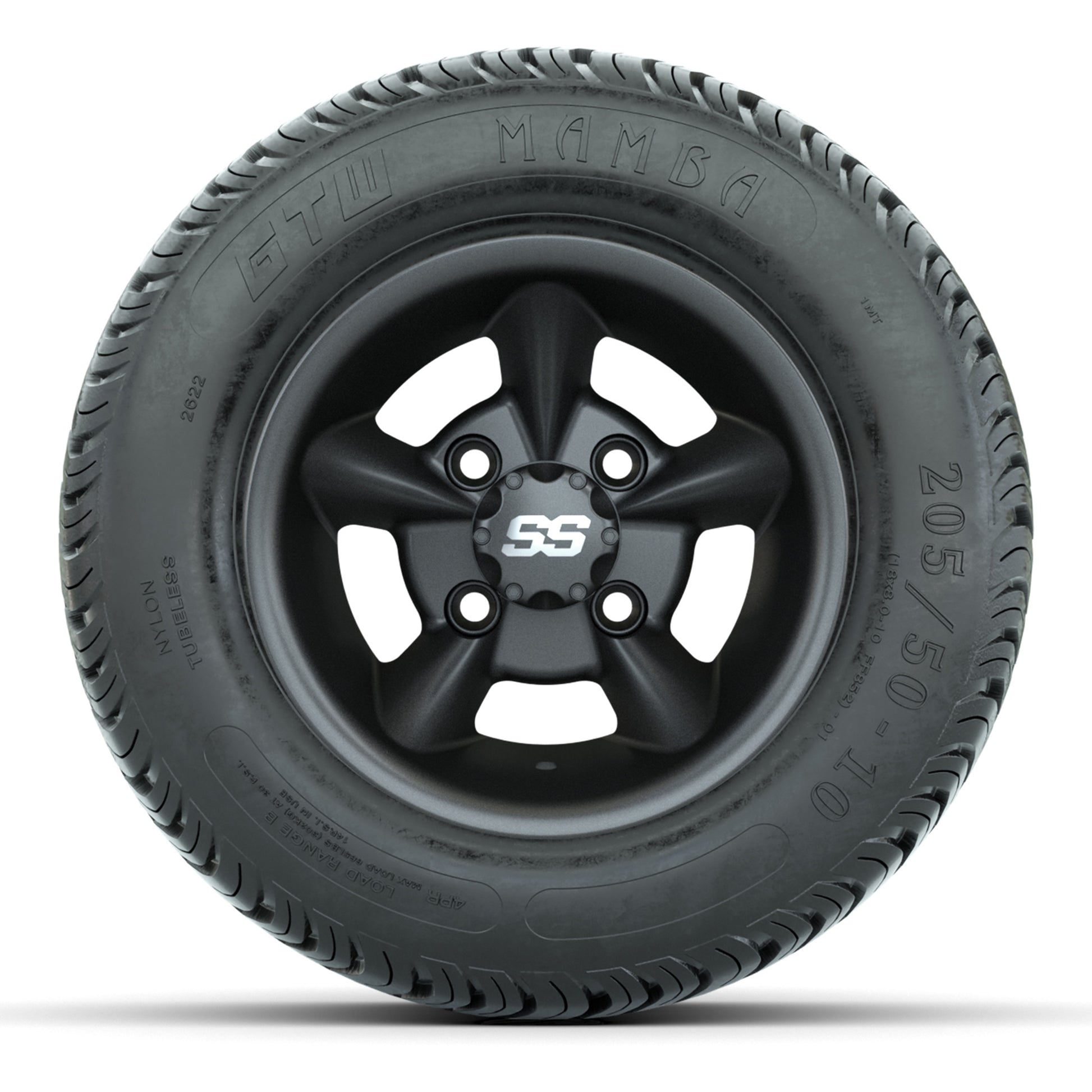 GTW Godfather Matte Gray 10 in Wheels with 205/50-10 Mamba Street Tires – Full Set