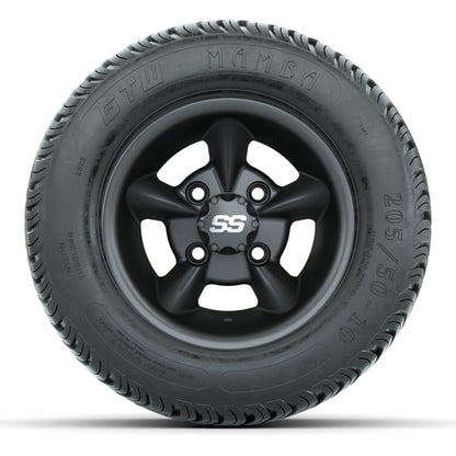 GTW Godfather Matte Gray 10 in Wheels with 205/50-10 Mamba Street Tires – Full Set