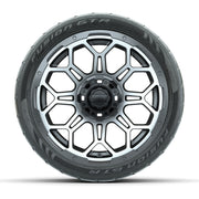 Set of (4) 14 in GTW Bravo Wheels with 205/40-R14 Fusion GTR - front view