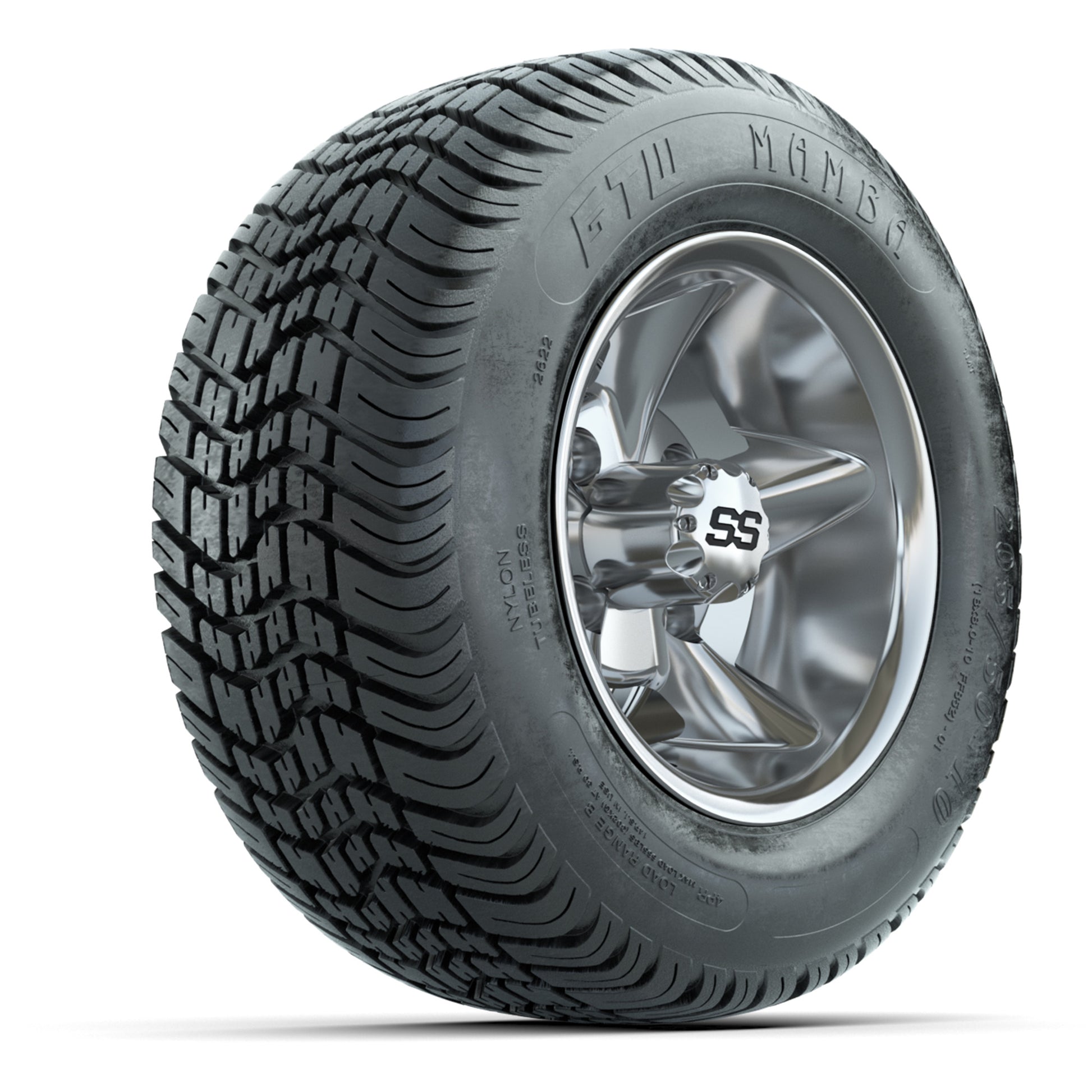 GTW Godfather Chrome 10 in Wheels with 205/50-10 Mamba Street Tires – Full Set