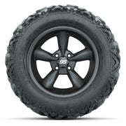 GTW Godfather Matte Gray 14 in Wheels with 25x10-14 Barrage  - front view