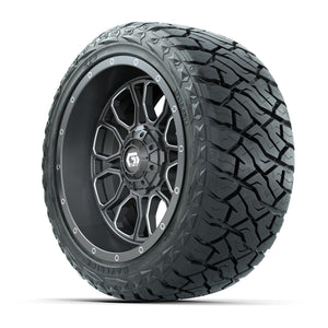 GTW® Volt Gunmetal 14 in Wheels with 23x10-R14 Maverick All- - 3/4 view