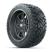GTW® Volt Gunmetal 14 in Wheels with 23x10-R14 Maverick All- - 3/4 view