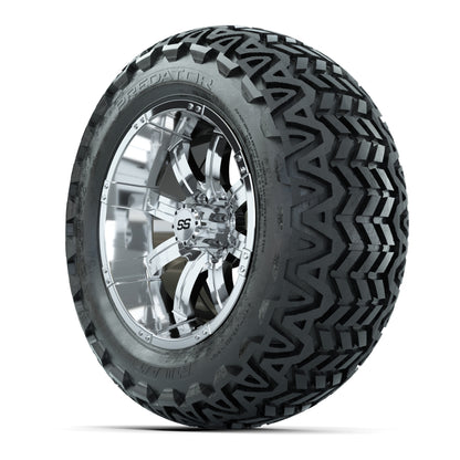 GTW Tempest Chrome Wheels with 23in Predator A-T Tires - 14  - 3/4 view