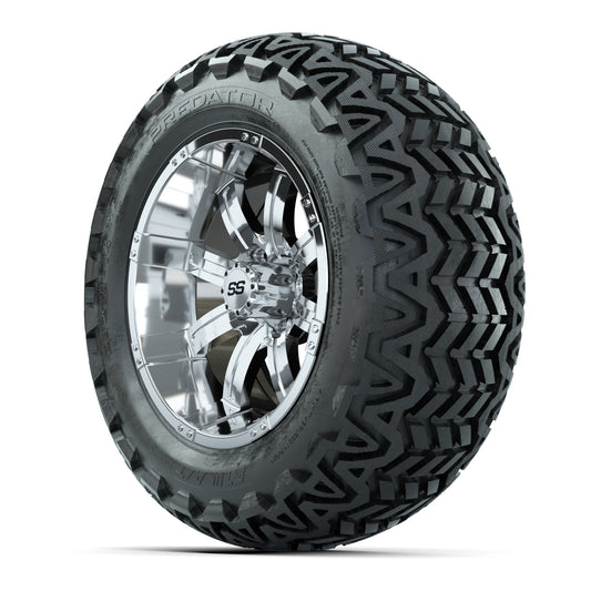 GTW Tempest Chrome Wheels with 23in Predator A-T Tires - 14  - 3/4 view