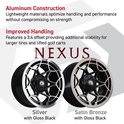 14″ GTW® Nexus Gloss Black with Satin Bronze Face Wheel