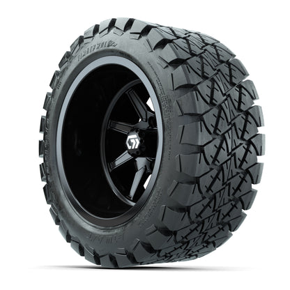 GTW Reaper Gloss Black 14 in Wheels with 22X10-14 Timberwolf All-Terrain Tires – Full Set
