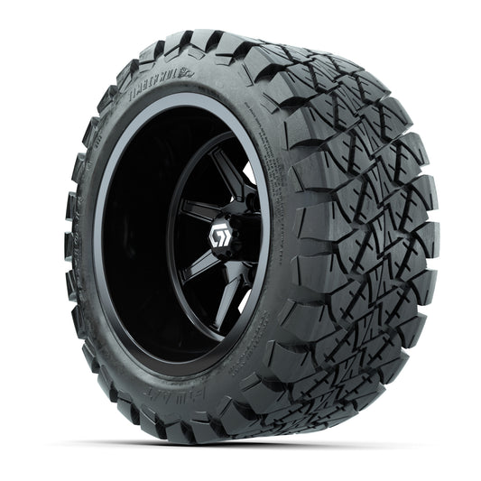 GTW Reaper Gloss Black 14 in Wheels with 22X10-14 Timberwolf All-Terrain Tires – Full Set