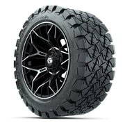 GTW Stellar Black/Machined 14 in Wheels with 22X10-14 Timber - 3/4 view