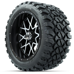 Set of (4) 14 in GTW Vortex Wheels with 23x10-14 GTW Nomad A - 3/4 view