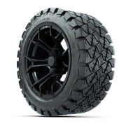 GTW Spyder Matte Black 14 in Wheels with 22x10-14 GTW Timber - 3/4 view