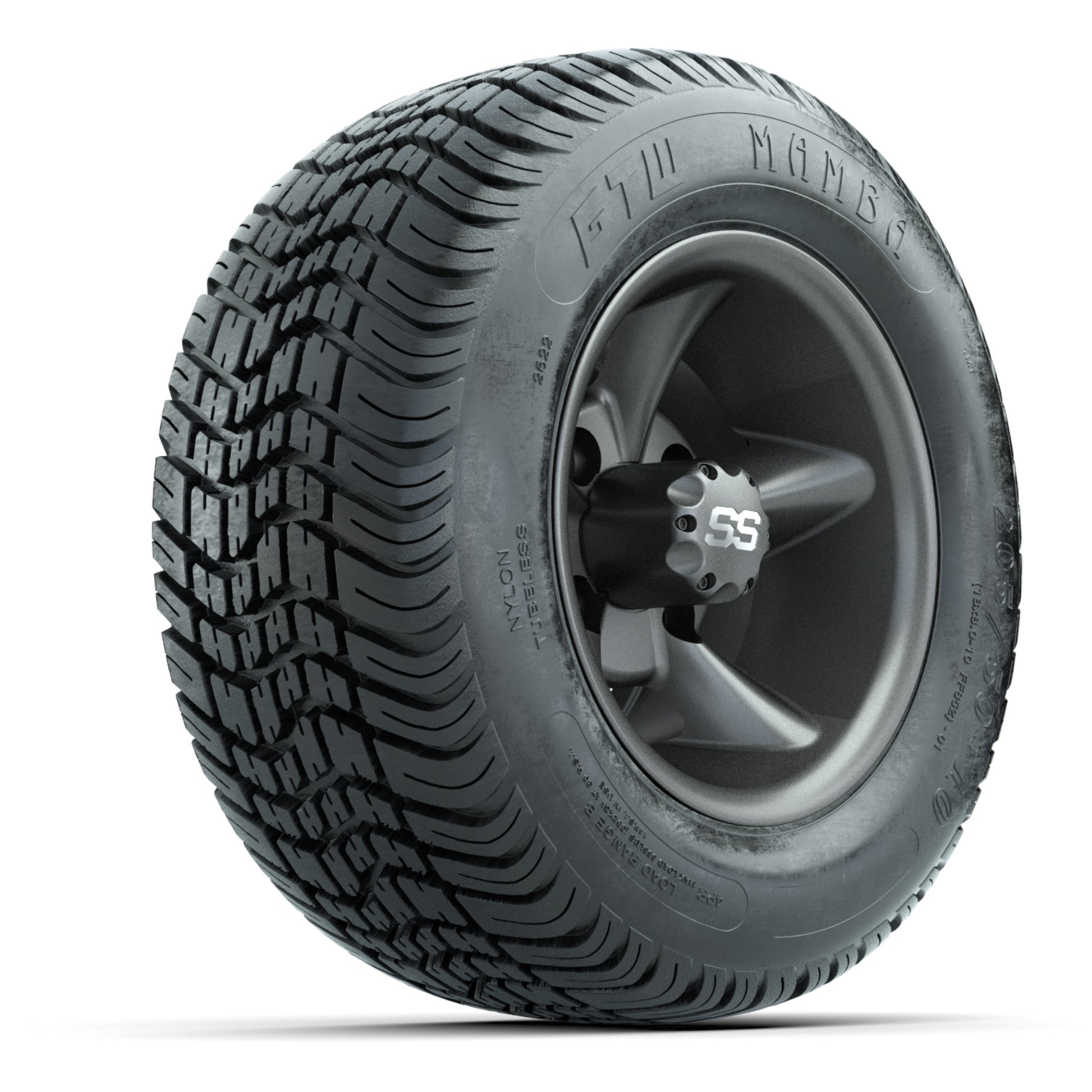 GTW Godfather Matte Gray 10 in Wheels with 205/50-10 Mamba Street Tires – Full Set