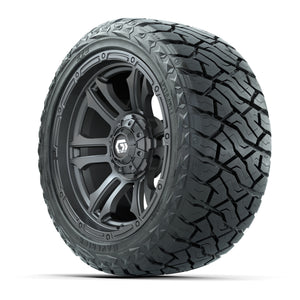 GTW Shogun Gloss Gunmetal 14 in Wheels with 23x10.00-R14 Mav - 3/4 view