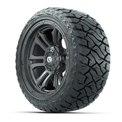 GTW Shogun Gloss Gunmetal 14 in Wheels with 23x10.00-R14 Mav - 3/4 view